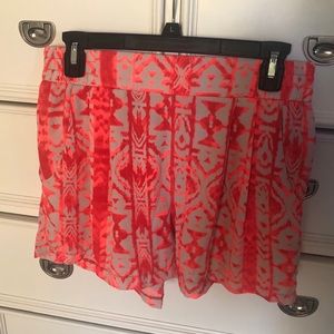 Neon orange shorts